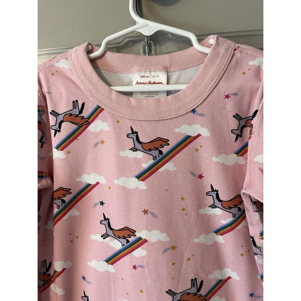 Hanna‎ Andersson Pajama Set * Bundle of 2* Unicorns Floral Woodland Girl Size 10